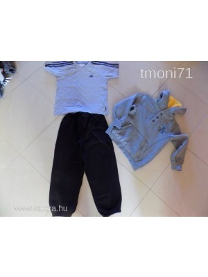 M&S melegítő nadrág kapucnis felső Adidas póló fiú 122-es << lejárt 237040