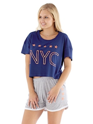 NYC navy női pizsama
