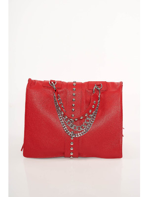 Piros táska casual fémes szegecsekkel << lejárt 16940