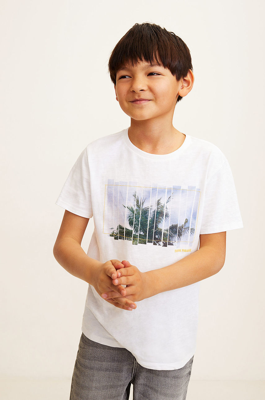 Mango Kids - Gyerek póló Tropical 110-164 cm fotója