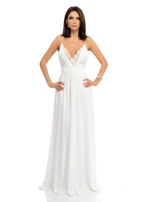 Fehér ruha maxi ruhák hosszú harang pántos csipke díszítéssel << lejárt 91802
