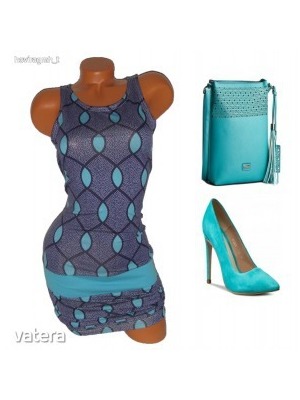 Kék, csípőpántos nyári női ruha M ÚJ (Postázás 685 Ft!) << lejárt 866093