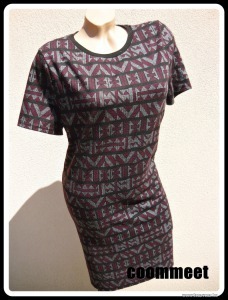 New Look szürke-bordó mintás ruha (L-XL) << lejárt 3749631 93 fotója