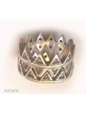 2 db-os női ezüst korona gyűrű eladó 56-os méret << lejárt 460049
