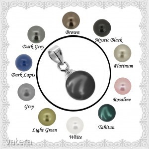 Medálok: Swarovski félig fúrt gömb 925-ös sterling ezüst SME-SW01-2-10 10mm több színb << lejárt 1843063 0 fotója