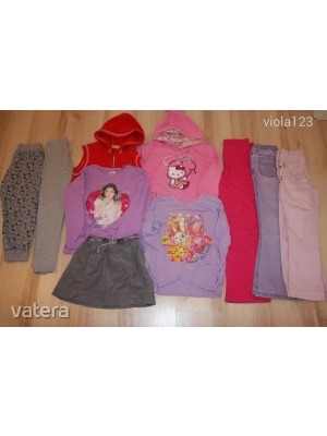 10 db-os kislány ruhacsomag 128-134-es Shopkins Violetta Hello kitty << lejárt 479090
