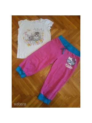 134-140 es Hello Kitty térdnadrág, H& m cicás póló csak 1ft-ért << lejárt 494590