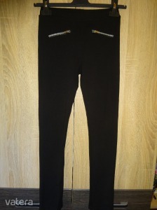 H&M fekete pamut anyagú, hibátlan csinos, divatos leggings nadrág- 158-as méretben- 12 << lejárt 9735486 98 fotója