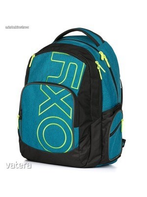 OXY Style diák hátizsák - kék/neon zöld << lejárt 575431