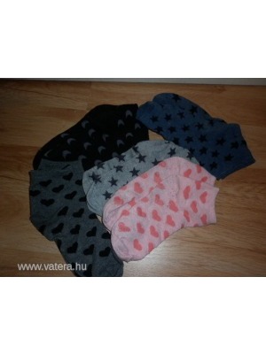 5 pár színes mintás női zokni << lejárt 509226