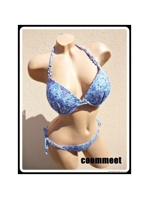 Primark kék mintás, push-up bikini (38, 75/D) << lejárt 538280