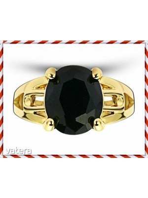 Csoda szép arany filled elegáns onix gyűrű 20 mm es AKCIÓ << lejárt 988061