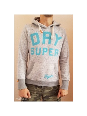 SUPERDRY szürke melíros FELIRATOS extra trendi kapucnis L MELEGÍTŐ PULÓVER t13 << lejárt 607518