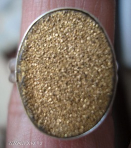 925 ezüst gyűrű arany aura kvarc 17,2/54 mm << lejárt 7546058 35 fotója