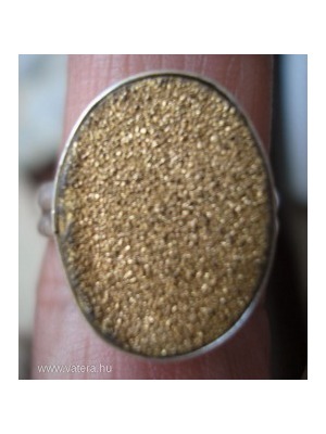 925 ezüst gyűrű arany aura kvarc 17,2/54 mm << lejárt 36460