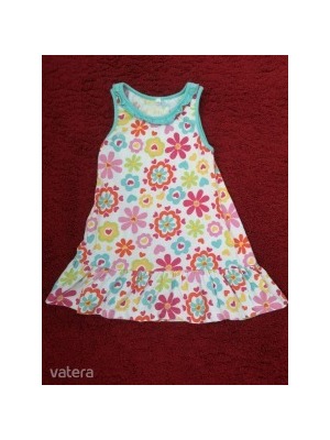 Gyönyörű hibátlan vidám színes virágos kislány nyári ruha 4 - 5 év 104 - 110 cm méretben << lejárt 683063