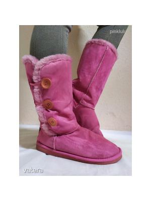 GOGO SHOES pink extra trendi vastag SZŐRME BÉLÉSES csajos 41 42 UGG CSIZMA << lejárt 971189