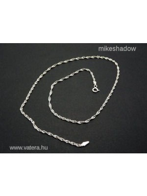 Női ezüst lánc, nyaklánc, csavart minta, 45 cm << lejárt 56430