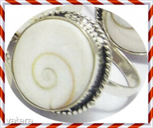 Mese szép metszett ezüst indiai kézzel készült shiwa shell 18 mm gyűrű << lejárt 6716645 40 fotója