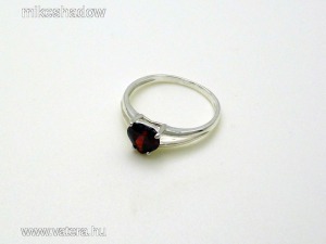 Köves ezüstgyűrű, ezüst gyűrű Piros szív alakú kővel Minden méretben! << lejárt 6957028 15 fotója