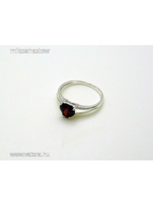 Köves ezüstgyűrű, ezüst gyűrű Piros szív alakú kővel Minden méretben! << lejárt 582751