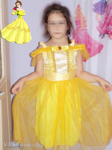 ÚJ Disney Belle hercegnő jelmez koronával és jogarral KÉSZLETEN! S 110-116 << lejárt 8037031 31 fotója