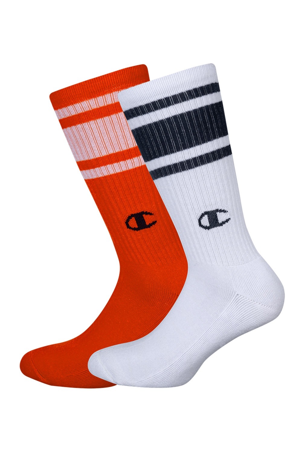 Champion zokni magasabb, 2 pár 1 csomagban, narancs-fehér színben fotója