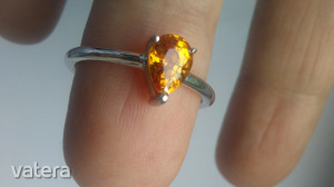 Sárga zafír köves ezüst gyűrű (56) << lejárt 895844 34 fotója