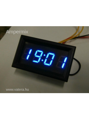 Digitális LED kijelzős óra-dátum kék kijelzővel előlapba besüllyeszthető kivitel << lejárt 545719