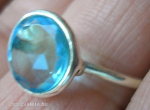 925 ezüst gyűrű kék kvarccal 18,3/57,5 mm << lejárt 4704120 84 fotója