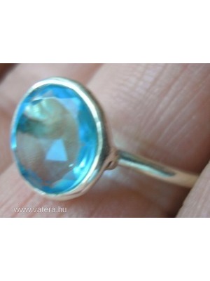 925 ezüst gyűrű kék kvarccal 18,3/57,5 mm << lejárt 413414