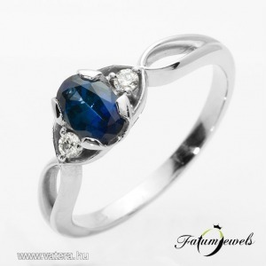 ER317 14k Gyémánt Kék Zafír Gyűrű << lejárt 6010982 60 fotója