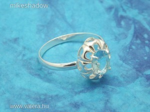 Világoskék köves női ezüstgyűrű, ezüst gyűrű Minden méretben! << lejárt 62697 81 fotója