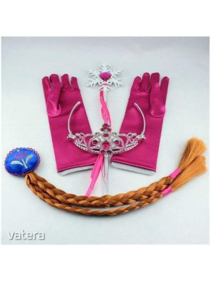 Jelmez vásár! Új 4 részes Jégvarázs Anna kiegészítő szett tiara, hajfonat, jogar, kesztyű << lejárt 393112