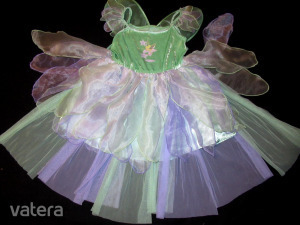 Disney Tinkerbell halvány lila - zöld Csingiling tündér jelmez+szárny, bársonyos felső << lejárt 3237510 34 fotója
