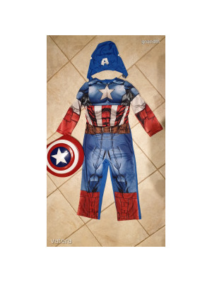 Amerika Kapitány Marvel izmosított fiú jelmez 5-6 éves összes kiegészítővel << lejárt 36772