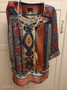 AMY VERMONT exkluzív márkás női 42-44-es selyem blúz, selyem felső-csodaszép darab << lejárt 7643810 11 fotója