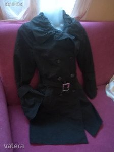 Fodros gallérú fekete női átmeneti kabát S-es << lejárt 3373590 75 fotója