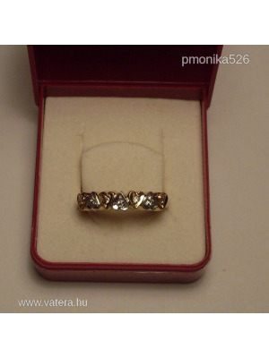 Női arany gyűrű 18 karátos 7 brill kővel 5,33g << lejárt 532578