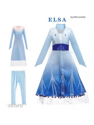 3 részes Gyönyörű Elza jelmez Elsa jelmez Frozen 100 és 110 -es méretben Új Jégvarázs 2 ruha << lejárt 758352