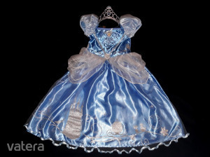 Disney Princess Cinderella, gyönyörű hosszú, csillámos kastélyos Hamupipőke jelmez +ko << lejárt 2912241 30 fotója