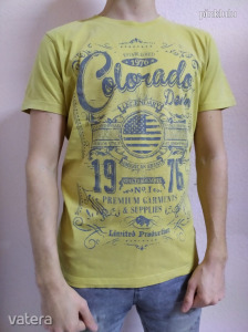 COLORADO pasztell sárga extra trendi mintás modern stílusú XL férfi PÓLÓ g78 << lejárt 1931430 43 fotója