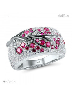 rubin 925 ezüst gyűrű. 58,8(18,5). US 8,5. << lejárt 951027