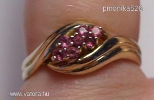 Női arany gyűrű rodolit kővel 8 karátos, 2,8 g 19 mm << lejárt 9196429 43 fotója