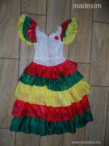 csodaszép 104-110-116-os mexikói táncosnő jelmez E11 1674 << lejárt 7050049 10 fotója