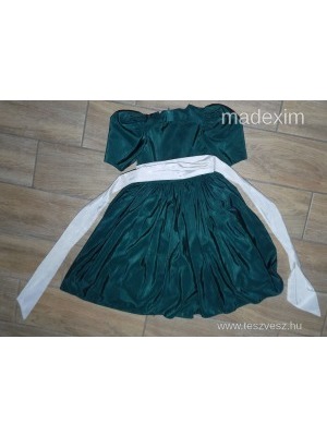 csodaszép sötétzöld alkalmi ruha koszorúslány ruha Fiona hercegnő erdőtündér jelmez E12 2054 << lejárt 275275