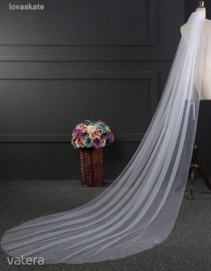 ESKÜVŐ - Fehér 3 MÉTERes fésűs menyasszonyi fátyol 150cm széles 13&euro; << lejárt 2722496 77 fotója