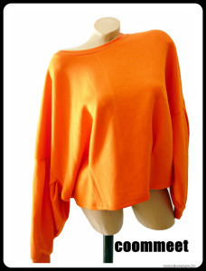 H&M narancs, denevérujjú, lezser fazonú pulóver (One Size) << lejárt 6455647 35 fotója