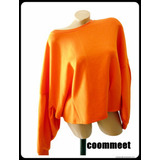 H&M narancs, denevérujjú, lezser fazonú pulóver (One Size) << lejárt 533846