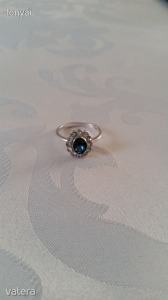 Ezüst gyűrű kék kővel; fémjeles, 925-ös finomságú << lejárt 9497445 24 fotója